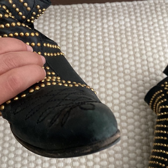 Anine bing charlie boots gold studded 5 - Picture 2 of 6